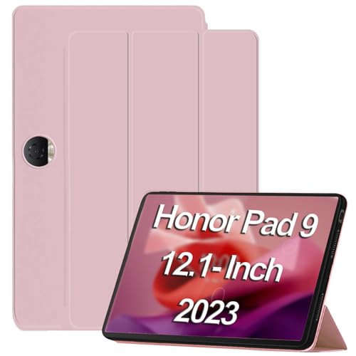 Hülle Kompatibel mit Honor Pad 9 12,1 Zoll 2023 (HEY2-W09), Smart PU-Leder Stoßsicher Tablette Schutzhülle mit Ständer Funktion, Rosa von A-BEAUTY