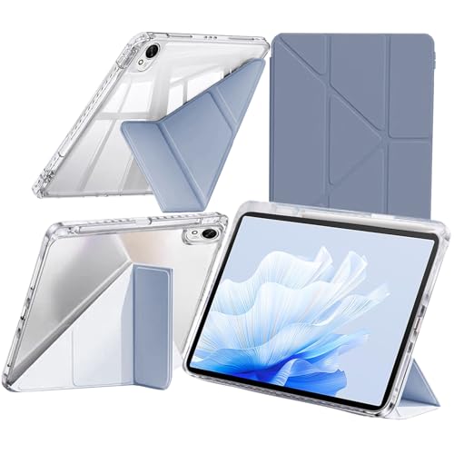 Hülle Kompatibel mit Huawei MatePad 11.5/Air 11.5 Zoll 2023 mit Stifthalter, Klare Stoßfest Schutzhülle, 6-in-1 Y Fold Ständer, Auto Schlafen/Wachen, Lavendel von A-BEAUTY