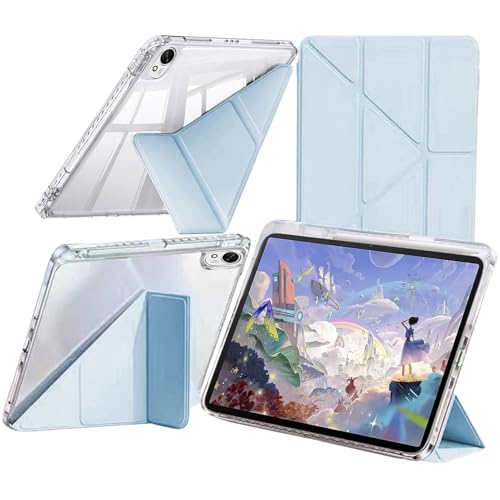 Hülle Kompatibel mit Huawei MatePad 11.5 S 2024 Stoßfeste Klar Cover mit Stifthalter, 6-in-1 Mehrere Winkel Y-Förmige Trifold Magnetabdeckung, Auto Wachen/Schlafen, Hellblau von A-BEAUTY