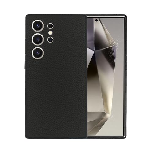 A-Case Amur Hülle für Samsung Galaxy S24 Ultra – Premium Echtes Leder, Kompatibel mit MagSafe, Dünn & Leicht, 6,8 Zoll Schutzhülle, Stilvoll & Robuster Schutz (Schwarz) von A-CASE IT'S MY CASE
