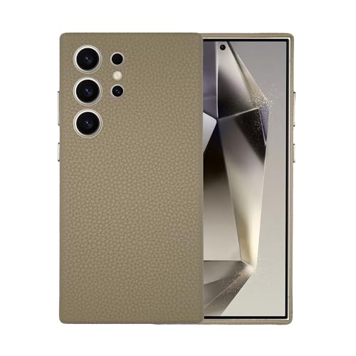 A-Case Amur Hülle für Samsung Galaxy S24 Ultra – Premium Echtes Leder, Kompatibel mit Magsafe, Dünn & Leicht, 6,8 Zoll Schutzhülle, Stilvoll & Schutz (Titanium Gray) von A-CASE IT'S MY CASE