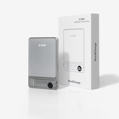 Adar Powerbank mit Ständer, Magnetische Power Bank 5000mah, PD 20W, Kabelloses Tragbares Ladegerät mit USB-C-,Schnelladen, LED-Anzeige für iPhone 16/15/14/13/12/Pro/Pro Max Space Grau Adar Powerbank mit Ständer, Magnetische Power Bank 5000mah, PD 20W, Kabelloses Tragbares Ladegerät mit USB-C-,Schnelladen, LED-Anzeige für iPhone 16/15/14/13/12/Pro/Pro Max Space Grau von A`DAR Northern Germany