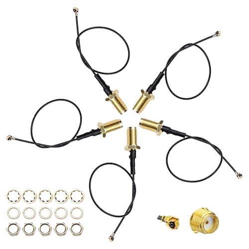 A-DIGISHUO IPX UFL auf SMA Verlängerung C, 20 cm, S MA-Buchse auf IPX IPEX-1, Kabel-Antenne, verlustarmer 1,13 mm IPEX auf SM A Schottkopf-Koaxialkabine le|50 Ohm für Netzwerkkarte, Mini-PCI (20 cm) von A-DIGISHUO