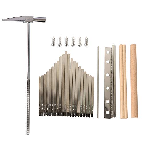 Akaddy 21 Key Kalimba Bridge Stimmhammer Kit Zubehör Daumen Klavier Ersatzteile Musikinstrument Geschenke für Kinder/Erwachsene/Anfänger (B) von A K