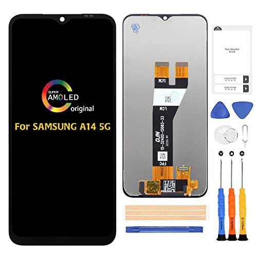 A-MIND Ersatz-LCD-Display für Samsung Galaxy A14 5G A146P (nicht für A146B/A146U) Touchscreen-Digitizer, komplettes Montage-Reparaturset, mit Werkzeug von A-MIND