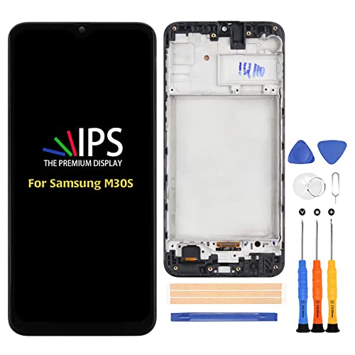 Für Samsung Galaxy M30S M307 6,4 Zoll Bildschirm Ersatz (Incell mit Rahmen) Touchscreen Digitizer M307F M307FN M3070 LCD Display Vollmontage Reparatur Kits mit Werkzeug von A-MIND