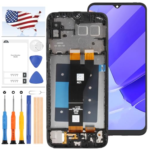 für Samsung Galaxy A14 5G - Bildschirm Ersatz LCD Full Assembly Kit mit Rahmen - Galaxy A14 5G Display Digitizer Touch - Kompatibel mit SM-A146, SM-A146U, SM-A146U1, SM-A146U1/DS von A-MIND