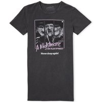 A Nightmare On Elm Street Dream Demon Damen T-Shirt Kleid - Schwarz Acid Wash - XL von A Nightmare On Elm Street