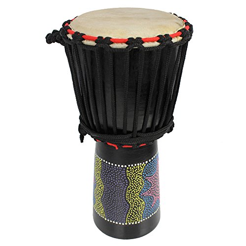 A-Star 7 Zoll bemalte bunte afrikanische Djembe-Trommel – authentisch handgefertigt, Seil gestimmt, Fell aus Naturfell – 40 cm Höhe, 18 cm Durchmesser A-Star 7 Zoll bemalte bunte afrikanische Djembe-Trommel – authentisch handgefertigt, Seil gestimmt, Fell aus Naturfell – 40 cm Höhe, 18 cm Durchmesser von A-Star