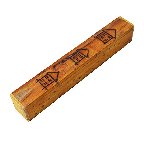 A-Star Handgefertigter, authentischer Holz-Regenstab, Holzblock – 25 cm – Instrument mit Klangeffekt von A-Star