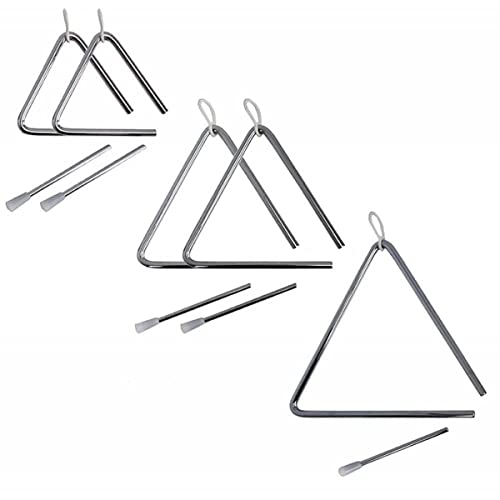 A-Star Traditionelles Metall-Musical-Dreieck mit Metallschlägel – gemischte Packung mit 5 Stück von A-Star