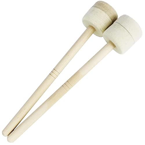 A-Star Trommel-Gong-/Tam-Tam-Schläger mit Filzkopf und sicherem Holzgriff – 2 Stück/Paar – 32 cm von A-Star