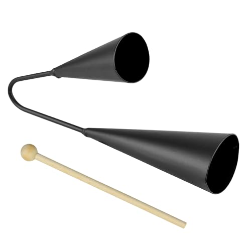 A-Star zweifarbige Doppel-Samba-Agogo-Glocken aus Metall mit Holzschlägel von A-Star