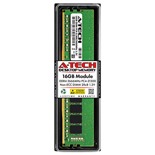 A-Tech 16GB RAM Ersatz für Samsung M378A2K43CB1-CTD | DDR4 2666MHz PC4-21300 2Rx8 1,2V UDIMM Non-ECC 288-Pin DIMM Arbeitsspeicher von A-Tech