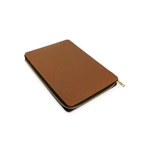 A.P. Donovan - Leder Notebooktasche für verschiedene Modelle - Schutz vor Stößen und Kratzern - Sleeve, Case, Mappe, Hülle mit Reißverschluß - Braun, 240mm x 169,5mm x 7,5 mm + IPAD AIR 1/2 + IPAD PRO 9.7" von A.P. Donovan