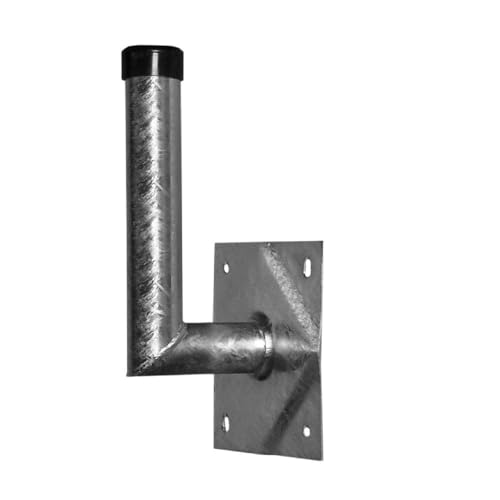 A.S. SAT Wandhalter feuerverzinkter Stahl 10cm Wandabstand 48mm Ø Halterrohr von A.S.Sat