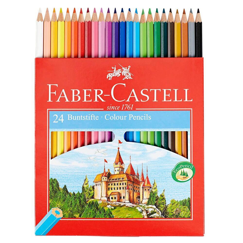 FABER-CASTELL CASTLE Buntstifte farbsortiert - 24 Stück von A.W. Faber-Castell