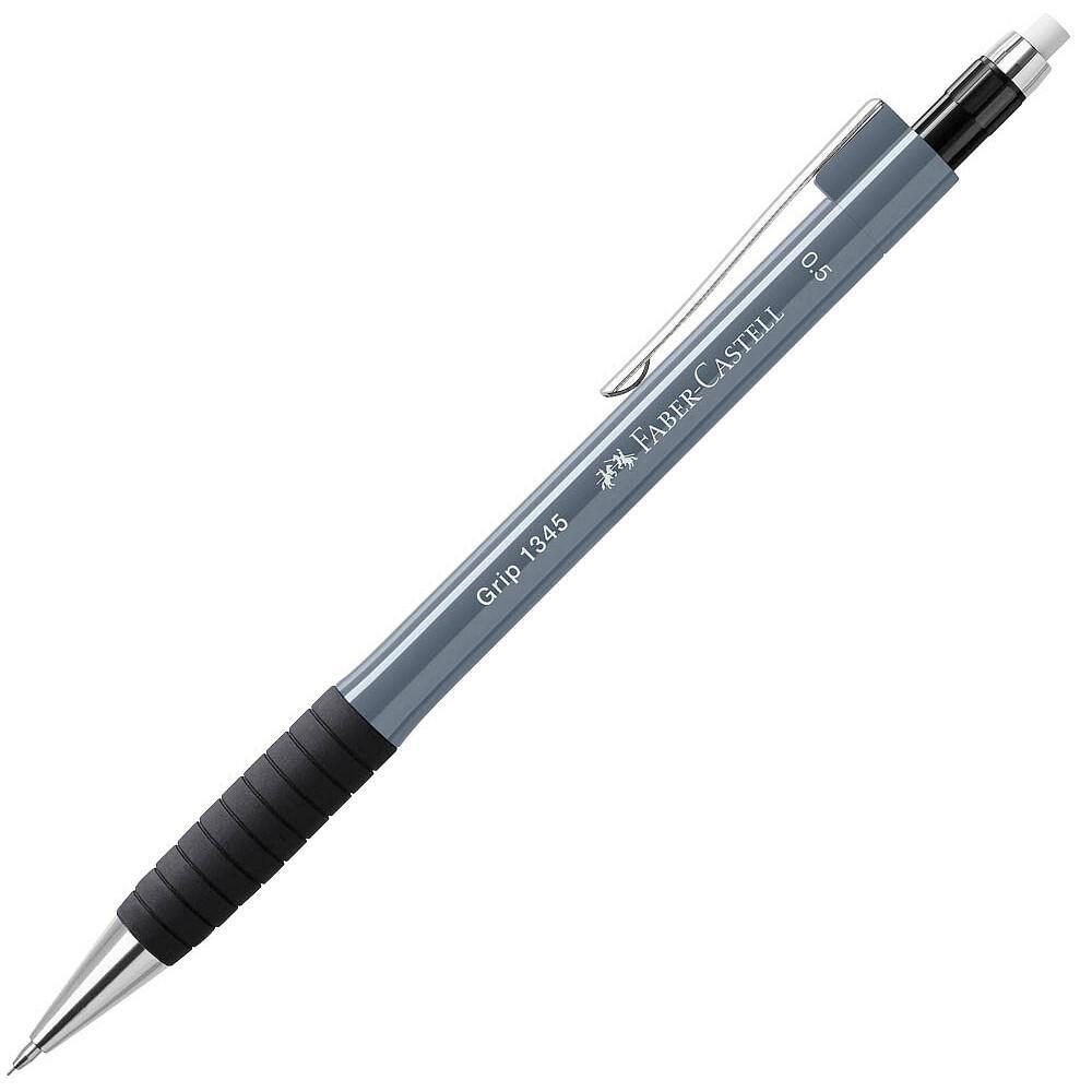 FABER-CASTELL GRIP 1345 Druckbleistift B 0,5 mm - grau von A.W. Faber-Castell