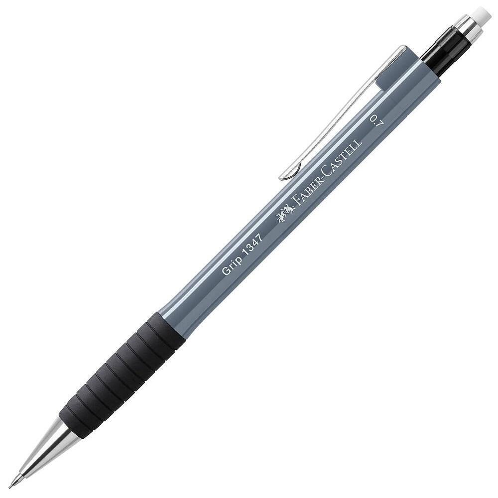 FABER-CASTELL GRIP 1347 Druckbleistift grau B 0,7 mm - 1 Stück von A.W. Faber-Castell