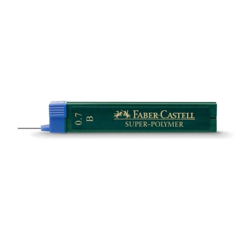 FABER-CASTELL SUPER-POLYMER Bleistiftminen B 0,7 mm - 12 Stück von A.W. Faber-Castell