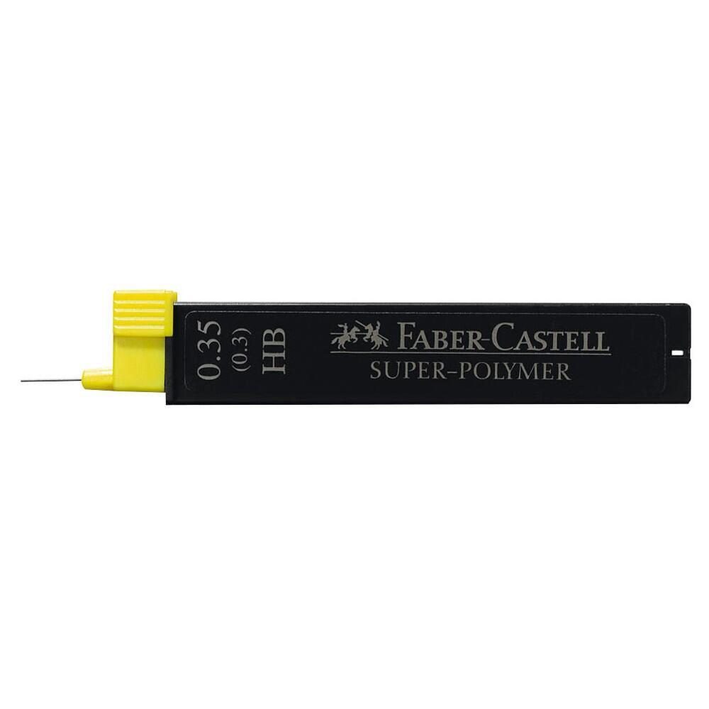 FABER-CASTELL SUPER-POLYMER Bleistiftminen schwarz HB 0,35 mm - 12 Stück von A.W. Faber-Castell