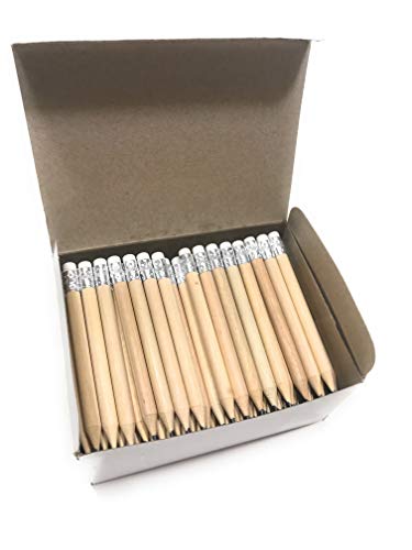 100 Stück Mini Bleistift Kurz Mit Radiergummi - Halber Golf Bleistift von /A