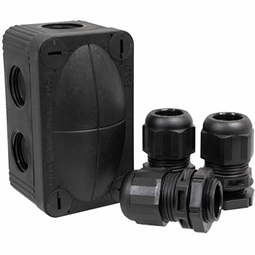 Black Wiska 206 Box und 3 x 20 mm ESKV-Verbindungen – wetterfest, IP66 für Außenstrahler und Kabelverdrahtung Black Wiska 206 Box und 3 x 20 mm ESKV-Verbindungen – wetterfest, IP66 für Außenstrahler und Kabelverdrahtung von A1 ELECTRICS A1ELECTRICS.COM