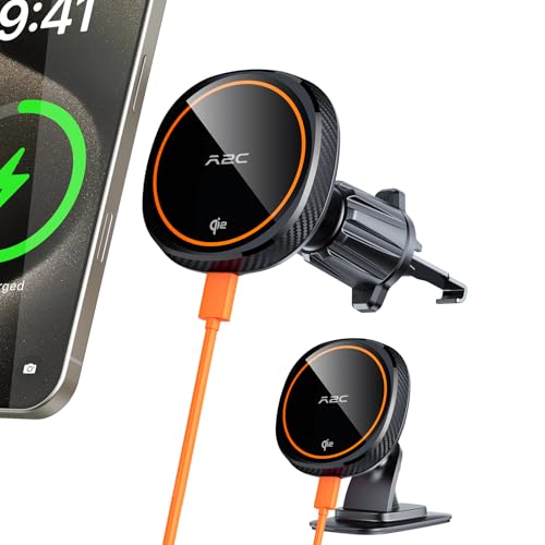 A2C QI2 15W Handyhalterung Auto mit Ladefunktion 2 In 1 für Magsafe Autohalterung mit Ladefunktion 360° Magsafe Ladegerät Auto für iPhone 16 15 14 13 12 für Magsafe Hülle Smartphone A2C QI2 15W Handyhalterung Auto mit Ladefunktion 2 In 1 für Magsafe Autohalterung mit Ladefunktion 360° Magsafe Ladegerät Auto für iPhone 16 15 14 13 12 für Magsafe Hülle Smartphone von A2C