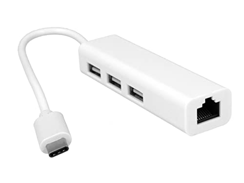 USB C Ethernet Adapter, mit 3 USB 2.0 Ports, HUB USB C Ethernet LAN von A2ZWORLD