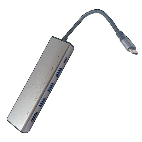 USB-C-Hub mit Eingang 3 USB-Anschlüsse, 1 USB C und 1 HDMI mit 15 cm Kabel von A2ZWORLD