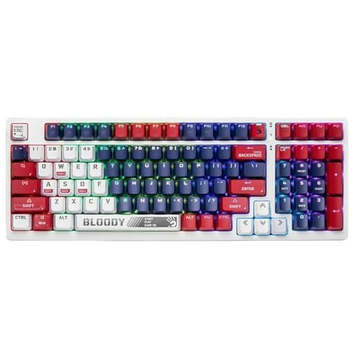 A4 Tech Tastatur A4TKLA47263 Weiß Mehrfarbig QWERTY von A4tech