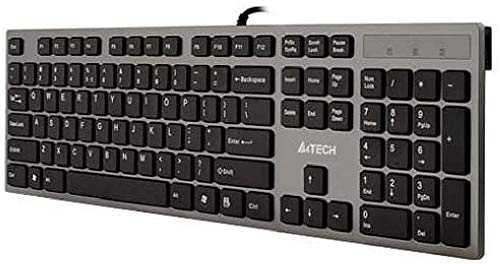 A4Tech KV-300H Tastatur USB QWERTY Schwarz, Grau - Tastaturen (Standard, Verkabelt, USB, QWERTY, Schwarz, Grau) von A4tech