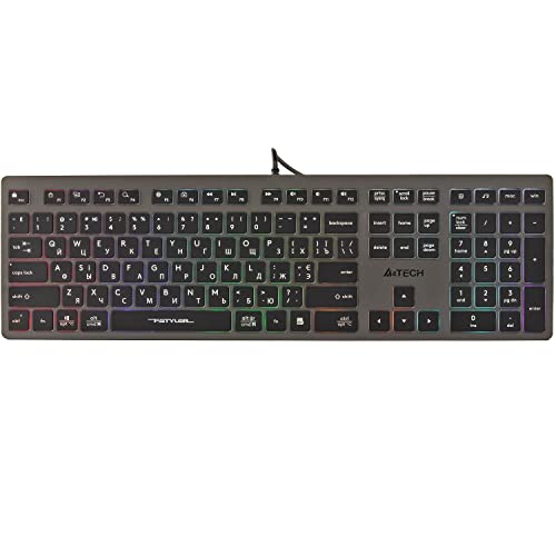 A4tech FX60H QWERTY Gaming Tastatur 12 Multimedia-Navigationstasten 2X USB-Anschlüsse Plug & Play USB-Anschluss Kabelgebunden 1.5 m Kabellänge (Neon-Hintergrundbeleuchtung) von A4tech