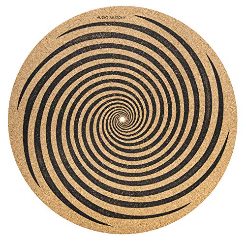 AA Audio Anatomy Schallplatten Plattentellerauflage SPIRALE-MOTIV aus Kork (3mm) von AA Audio Anatomy