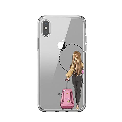 Freundinnen Mädchen Beste Freunde für Immer Soft Back Cover Handyhülle für iPhone 12 Pro Max SE 6S 7 8 Plus XR XS MAX 11 Pro Max, I, für iPhone 7 8 von AAA&LIU