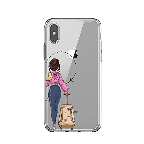 Freundinnen Mädchen Beste Freunde für Immer Soft Back Cover Handyhülle für iPhone 12 Pro Max SE 6S 7 8 Plus XR XS MAX 11 Pro Max, J, Für iPhone 7 8 von AAA&LIU