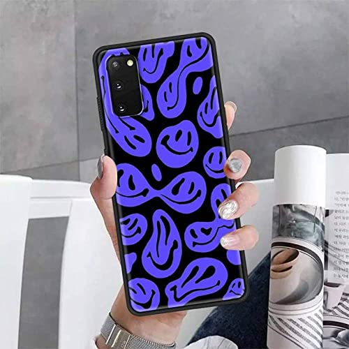 Hülle für Samsung Galaxy A51 A71 A21s A31 A12 A41 A11 A72 A52 A32 5G A01 A91 A21 Schwarz Hüllen Lustiges Smiley-Gesichts-Muster Smiley,B08,für Samsung A31 von AAA&LIU