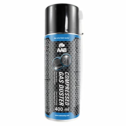 AAB Reinigungsspray 400ml, Druckluftreiniger, Reinigung von Bürogeräte, Tastatur PC, Kopierer, Computergehäuse, Air Duster, Reiniger, Pressluft von AABCOOLING