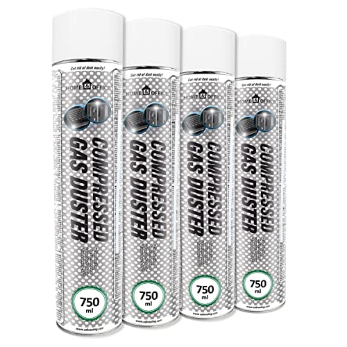 AABCOOLING 4x750 ml Reinigungspray Home&Office Druckluftspray Gas Duster 750ml K4, Luft Spraydose, Tastatursauger, Druckluft Reinigung, Reinigungsgeräte, Reinigungspray PC Duster, von AABCOOLING