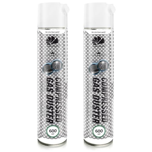 AABCOOLING Bürogerätereiniger 2x 600ml K2, PC Reinigung, Luftdruck, Büro Reiniger, Staub entfernen, Pressluft, Tastaturreinigung, Druckgasreiniger von AABCOOLING