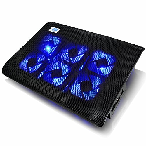 AABCOOLING NC70 - Laptop Ständer mit 6 Lüftern und Blau LED, Stand, Lüfter, Cooling für Notebooks und Consolen Fan Unterlage mit Kühler von AABCOOLING