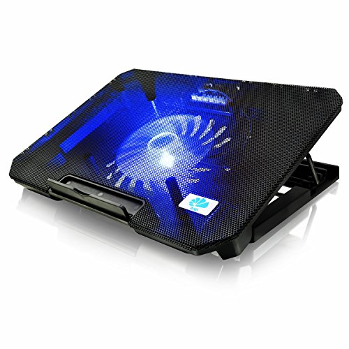 AABCOOLING NC74 - Notebook Ständer mit 125mm Lüfter, Einstellbare Neigung und Blau LED, Laptop Lüfter, Laptoptisch, Laptop Unterlage für Laptops bis 15,6 Zoll und PS4 / Xbox Consolen, Halterung von AABCOOLING