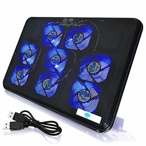 AABCOOLING NC85 - Coolpad mit 8 Lüftern und Blau Hintergrundbeleuchtung, Laptoptisch, Notebook Stand, Laptop Halterung für Notebooks und PS4 / Xbox Consolen, Cooler, Laptop Fan, Laptop Kühlung von AABCOOLING