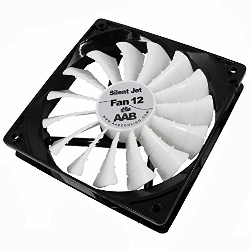 AABCOOLING Silent Jet Fan 12 - Leise und Efizient 120mm Gehäuselüfter mit 4 Anti-Vibration-Pads - CPU Lüfter, Prozessor Kühler, PC Ventilator, Kühlung 12,9 dB(A), 104 m3/h von AABCOOLING