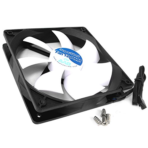 AABCOOLING Super Silent Fan 12 PWM - Leise und Efizient 120mm Gehäuselüfter mit 4 Anti-Vibration-Pads - Prozessor Lüfter, CPU Kühler, PC Ventilator, Silent PC Lüfter 10-19 dB(A), 24,5-63 m3/h von AABCOOLING