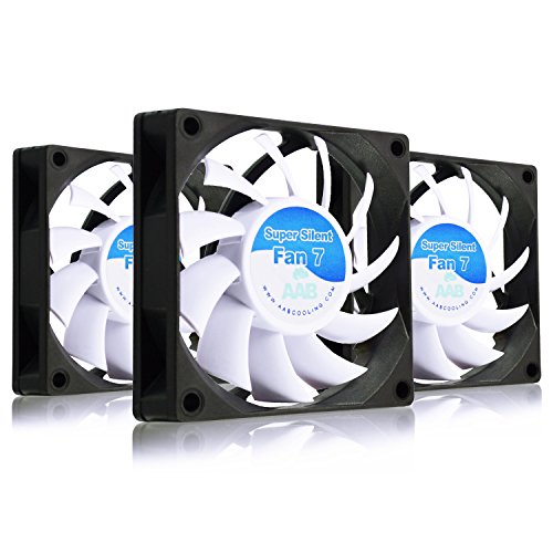 AABCOOLING Super Silent Fan 7 - Leise und Efizient 70mm Gehäuselüfter mit 4 Anti-Vibration-Pads - Silent Lüfter, 3D Drucker, PC Ventilator, Leise Fan - Wertpaket 3 Stück von AABCOOLING