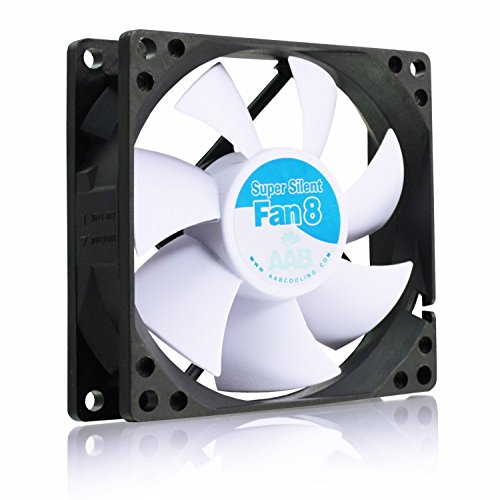 AABCOOLING Super Silent Fan 8 - Leise und Efizient 80mm Gehäuselüfter mit 4 Anti-Vibration-Pads - Silent Lüfter, 3D Drucker, Kühler, Ventilator 12V, 13,9 dB(A), 33 m3/h von AABCOOLING