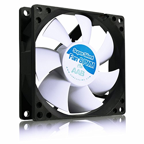 AABCOOLING Super Silent Fan 8 PWM - Leise und Efizient 80mm Gehäuselüfter mit 4 Anti-Vibration-Pads - CPU Kühler, PC Lüfter, Cooling Fan, PC Ventilator 9,5~17,9 dB(A), 30~56 m3/h von AABCOOLING