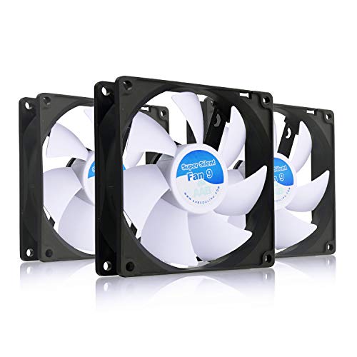 AABCOOLING Super Silent Fan 9 - Leise und Efizient 92mm Gehäuselüfter mit 4 Anti-Vibration-Pads – Wentilator, PC Lüfter, Cooling Fan, Gehäuse Lüfter, 13,6 dB, 58 m3/h - Wertpaket 3 Stück von AABCOOLING