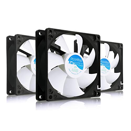 AABCOOLING Super Silent Fan 9 PWM - Leise und Efizient 92mm Gehäuselüfter mit 4 Anti-Vibration-Pads, Silent Lüfter Ventilator Gehäuse Lüfter Kühlung 9,5~17,9 dB(A) 17,5~58 m3/h - Wertpaket 3 Stück von AABCOOLING